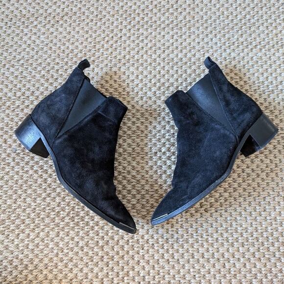 ACNE STUDIOS Jensen Suede Ankle Boots, black, size EUR 37/US 7 - Picture 1 of 11